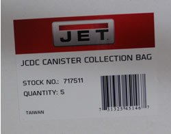 Jet Clear Plastic Bag for JET Cyclone Canister (5 Pack) (all models) 717511 717511
